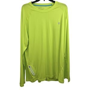 Coolibar Long Sleeve Fitness T-Shirt UPF 50+ Neon Green XXL Sun Protection